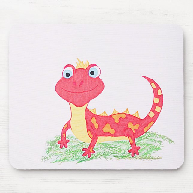 Red Lizard Mouse Mat (Front)