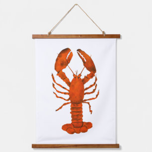 Red Lobster Acrylic Painting Hanging Tapestry