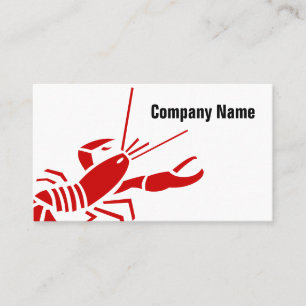 Red lobster business card   Seafood template