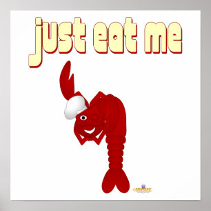 Red Lobster Chef Just Eat Me Poster