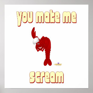 Red Lobster Chef You Make Me Scream Poster