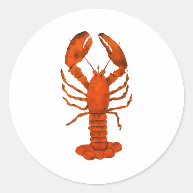 Red Lobster Classic Round Sticker (Front)
