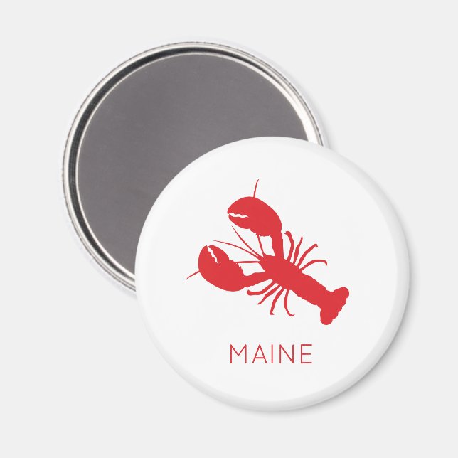 Red Lobster Coastal Beach Ocean Maine Fun Magnet (Front/Back)