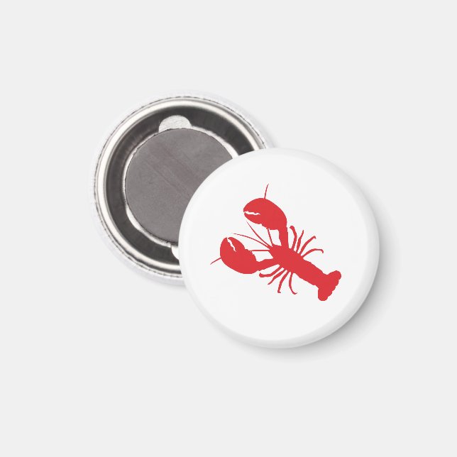 Red Lobster Coastal Beach Ocean Modern Fun Magnet (Front/Back)