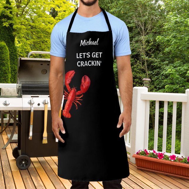 Red lobster crawfish boil party chef cook black apron (Creator Uploaded)