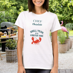 Red lobster crawfish boil party chef cook quote T-Shirt