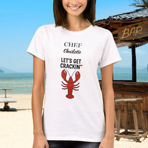 Red lobster crawfish boil party name chef cook T-Shirt