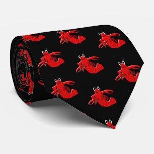 Red Lobster Design Black Tie