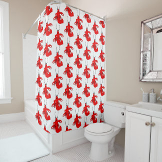 Red Lobster Design Shower Curtain