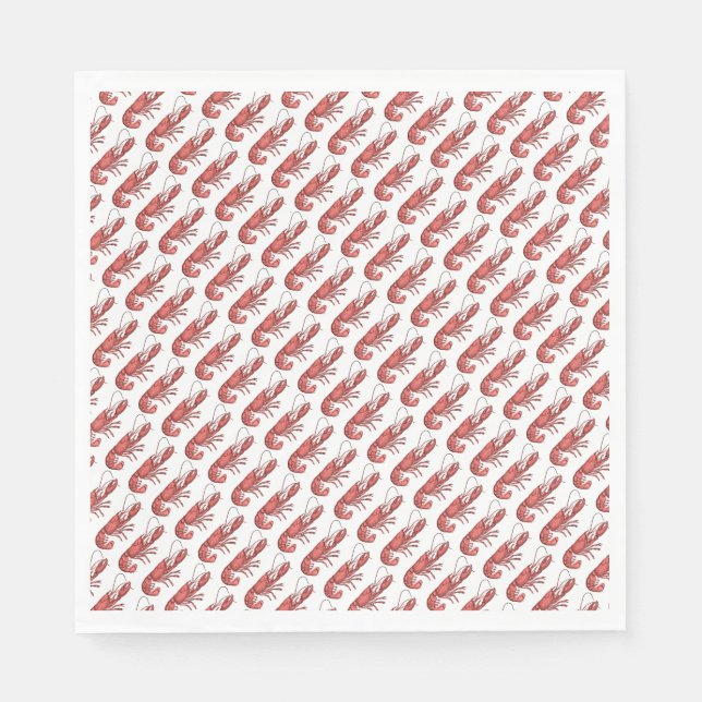 Red Lobster Image Design Napkin (Front)