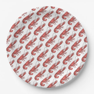 Red Lobster Image Design Paper Plate