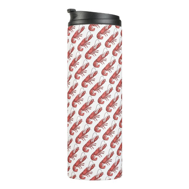 Red Lobster Image Design Thermal Tumbler (Rotated Right)