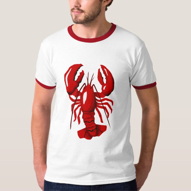Red Lobster Mens Ringer T-shirt (Front)