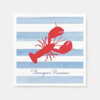 Red Lobster NAME Reunion Stripes Blue White Preppy
