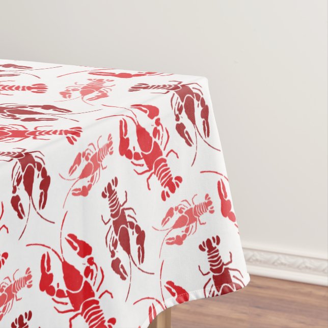 Red Lobster New England Lobster Bake Retro Tablecloth (In Situ)