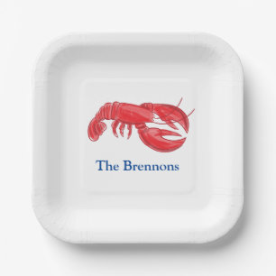 Red Lobster Personalised Party Paper Plate