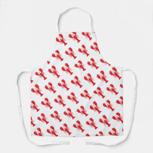 Red Lobster Preppy Coastal Maine Beach Fun Apron
