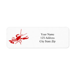 Red lobster return address labels