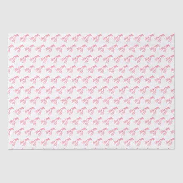 Red Lobster Seafood Maine Preppy Beach Tissue Paper (Front)