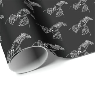 Red Lobster Seafood Maine Preppy Beach Wrapping Paper