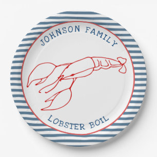 Red Lobster - Summer Party / Lobster Boil  Paper Plate