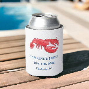 Red Lobster Wedding Favour Can Cooler