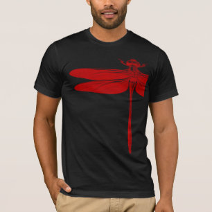 Red Locust on Black, FRONT T-Shirt