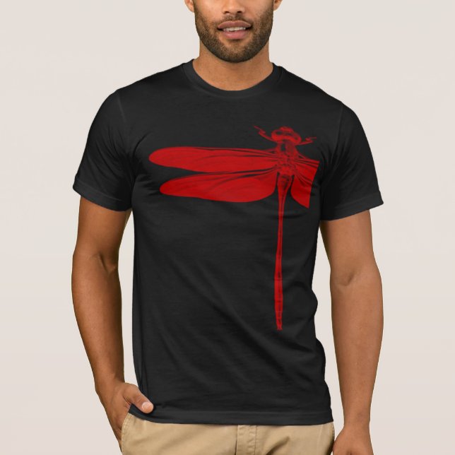 Red Locust on Black, FRONT T-Shirt (Front)
