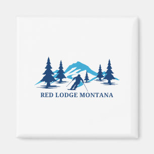 Red lodge montana ski resort skiing skier magnet