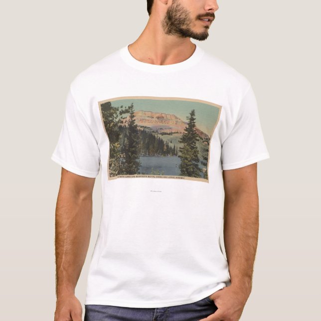 Red Lodge, MT - View of Beartooth Lake & Butte T-Shirt (Front)