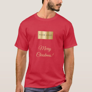 Red Logo Christmas Staff Serving Holiday Cheer T-Shirt