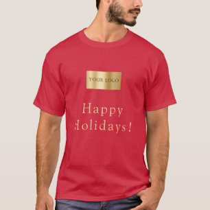 Red Logo Christmas Staff Serving Holiday Cheer T-Shirt
