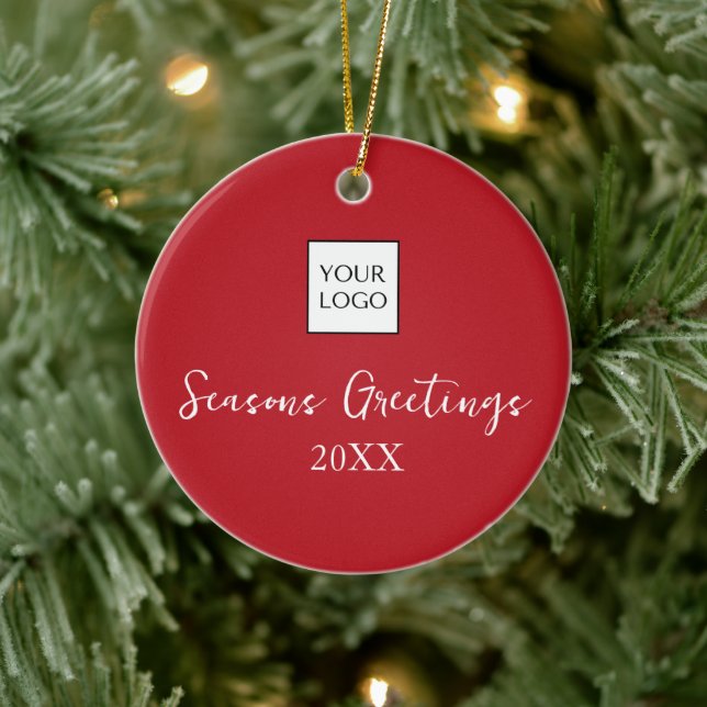 Red Logo Company Holiday Ornament (Tree)