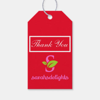 Red Logo Thank you Gift Tags