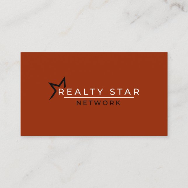 Red Logo with Red Banner Business Card (Front)