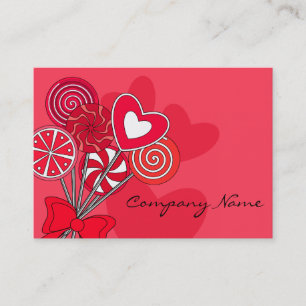 Red Lollipop Candy Shop Bakery Business Card