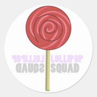 Red Lollipop Classic Round Sticker