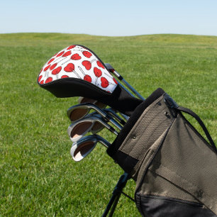 Red Lollipops, Heart Lollipops, Lollipop Pattern Golf Head Cover