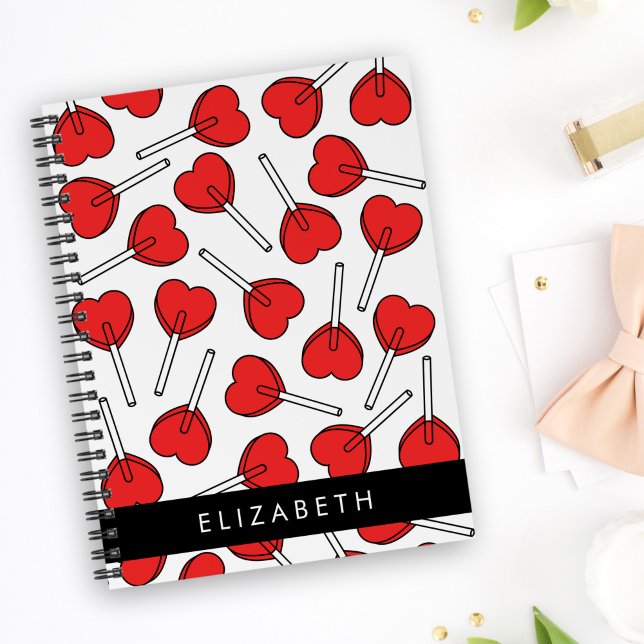 Red Lollipops, Heart Lollipops, Lolly, Your Name Planner (Creator Uploaded)