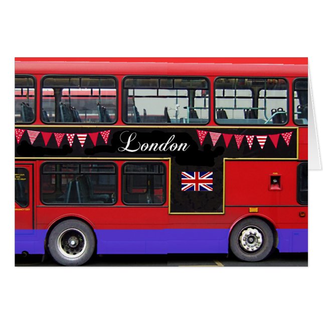 Red London Bus Double Decker (Front Horizontal)
