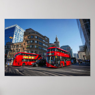 Red London Bus Poster