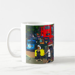 Red London buses on Oxford Street London Coffee Mug
