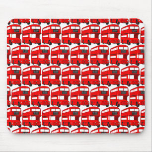 Red London Double Decker Bus Wallpaper Mouse Mat