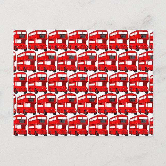 Red London Double Decker Bus Wallpaper Postcard (Front)