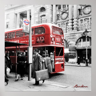 Red London Double Decker Poster