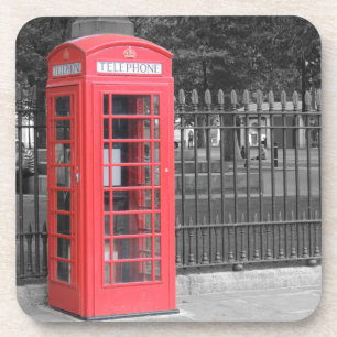 Red London Phonebox Coaster