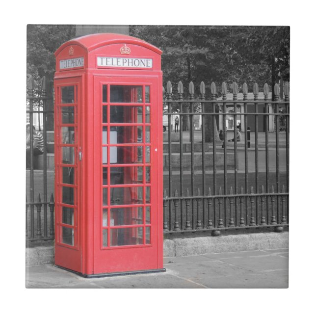 Red London Phonebox Tile (Front)