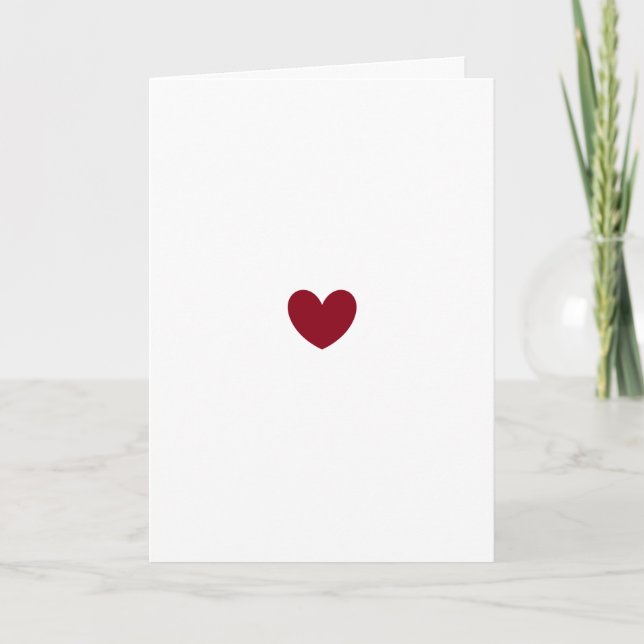 Red Lonely Heart, Valentine's Day Card (Front)