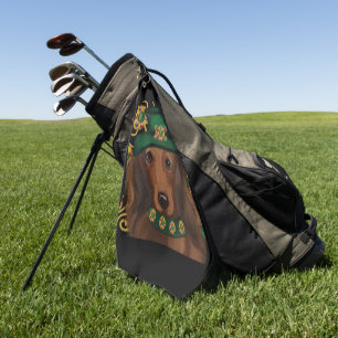 Red Long Haired Dachshund         Golf Towel