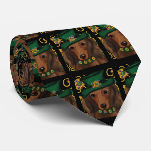 Red Long Haired Dachshund        Tie